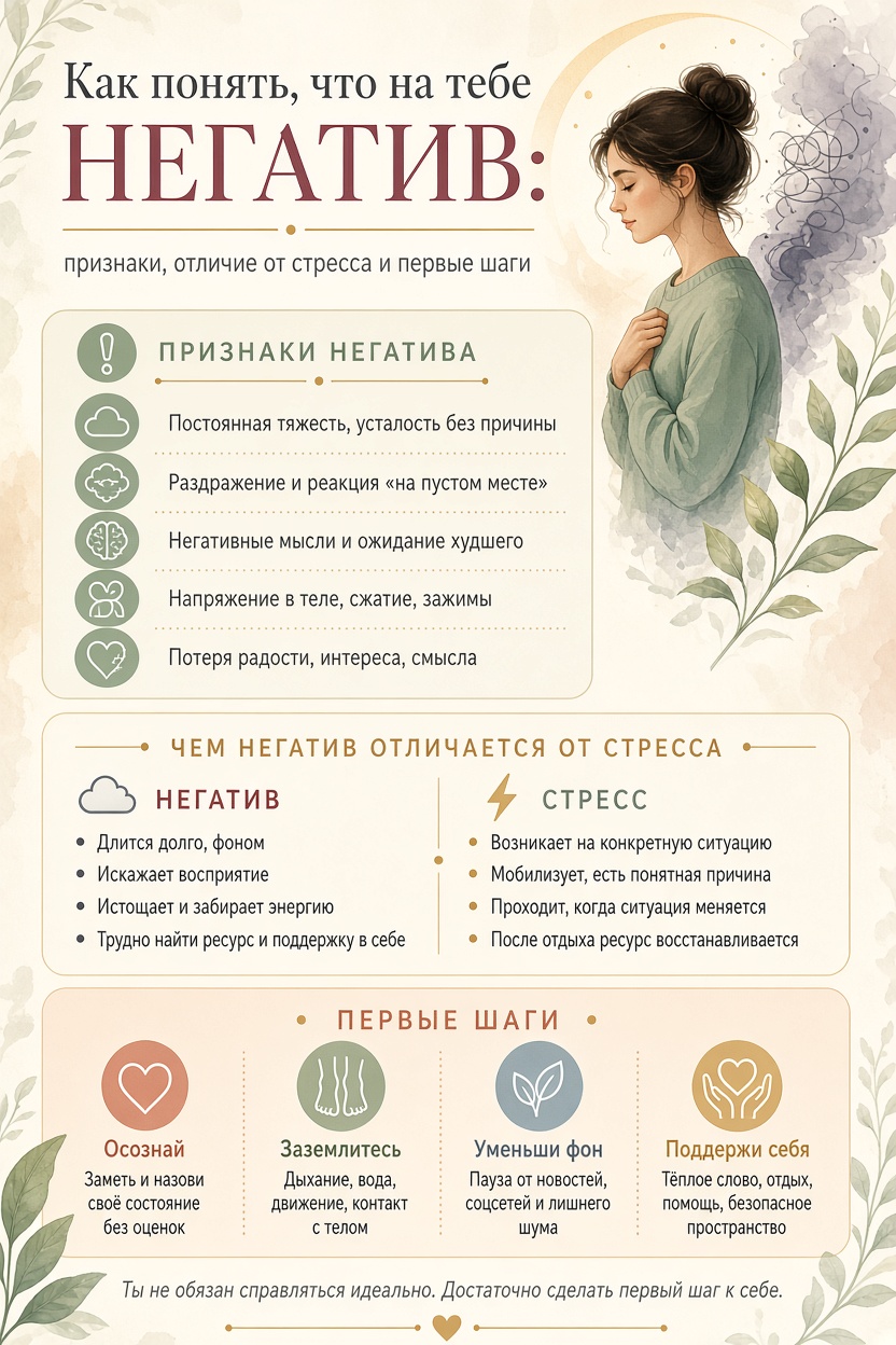 как понять что на тебе негатив
